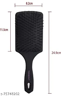 Hair Brush For Detangle and Straighten Hair : Elite Range - Ultra Soft and Flexible Nylon Bristles Great for Straightening, Smoothing out Curls, Frizz and Flyaways | Cushioned Hair Brush With Pin For All Ha-thumb1