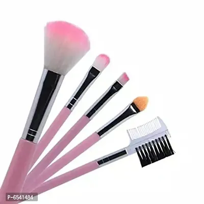 Hot Beauty Bristle Makeup Eye Brush Set 5 Multicolor 1 Lip Brush 1 Highlighter Brush 1 Foundation Brush 1 Eye Shadow Brush 1 Eyebrow Brush Makeup Face-thumb0