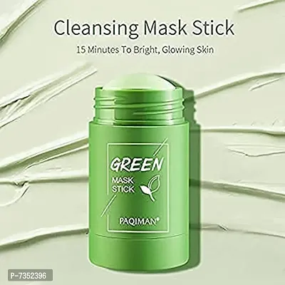 hot beauty Green Tea Cleansing Mask Stick for Face | For Blackheads Whiteheads Oil Control  Anti-Acne | Green Mask Stick for Men and Women-thumb2