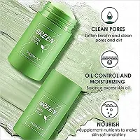 hot beauty Green Tea Cleansing Mask Stick for Face | For Blackheads Whiteheads Oil Control  Anti-Acne | Green Mask Stick for Men and Women-thumb2