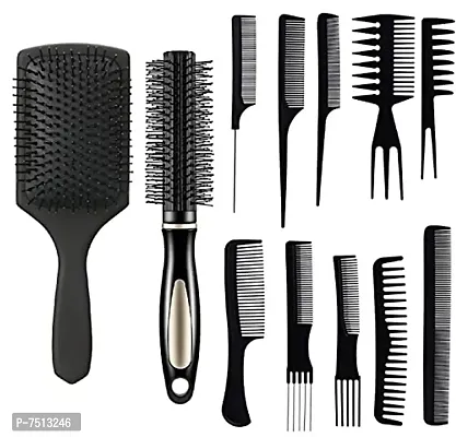 HOT BEAUTY COMBO OF FLAT COMB ,ROUND COMB AND 10 PIECE COMB-thumb0