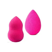 HOT BEAUTY COMBO OF CAPSULE FOUNDATION BRUSH AND 4 MAKE UP PUFF-thumb1