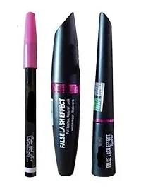 HOT BEAUTY COMBO OF 5 PS BRUSH,EYELINER ,MASCARA  AND EYEBROW PENCIL*3IN1*-thumb1