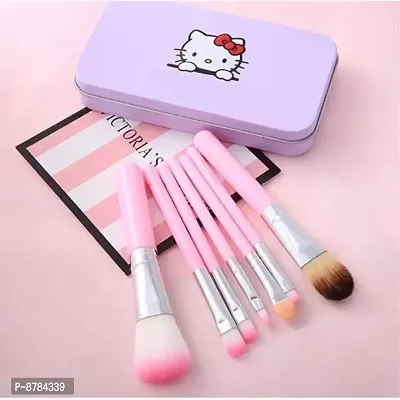 HOT BEAUTY 7 PIECE BRUSH BOX   (PINK KITTY)-thumb0