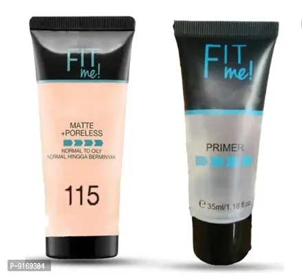 hot beauty combo of  fit me primer and fit me foundation