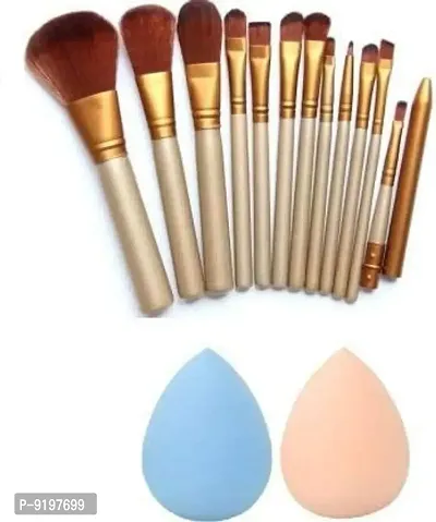 Hot Beauty Combo of  naked loose brush and 2 piece make up puff-thumb0
