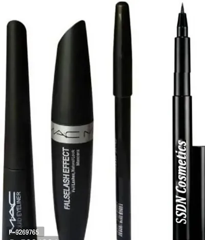 Hot Beauty Combo Of Liquid Eyeliner Mascara Eyebrow Pencil And Sketch Eyeliner Beauty Kits And Combos-thumb0