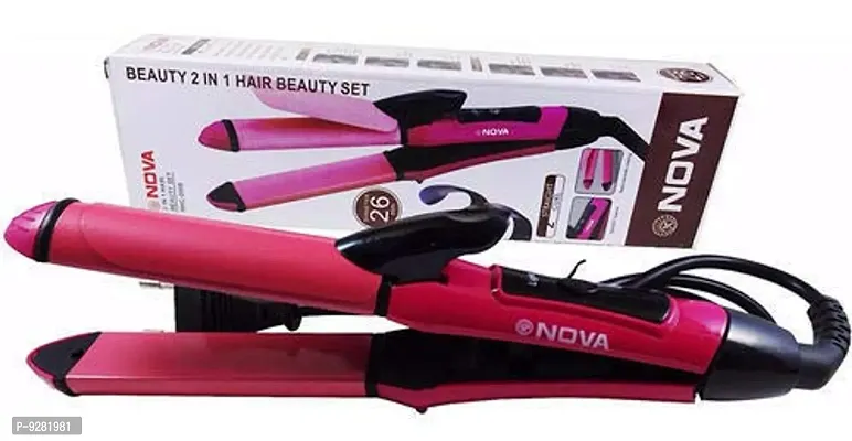 HOT BEAUTY Combo Set of professional Mini Electric 2in1 Hair Straightener and Hair Curler--thumb0