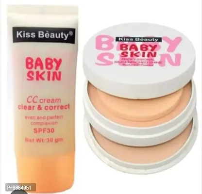 Hot Beauty Combo Of Baby Skin CC Cream And Baby Skin 2 Way Compact