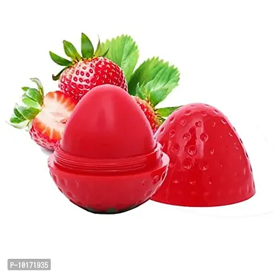 hot beauty strawberry Shape Lip Balm | For Softer Lips (Pack of 1)