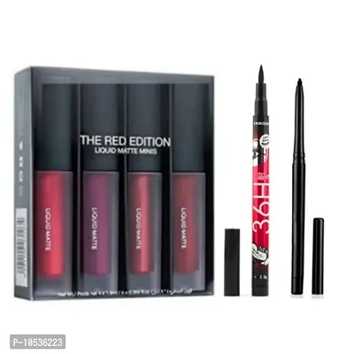 hot beauty combo of  red edition  ,36h sketch eyeliner and kajal