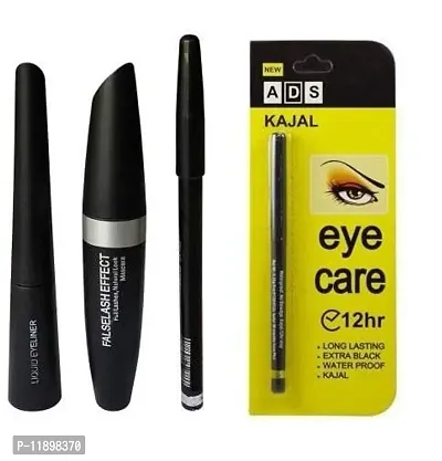 hot beauty combo of liquid eyeliner ,mascara ,eyebrow pencil and ads eyecare patta kajal