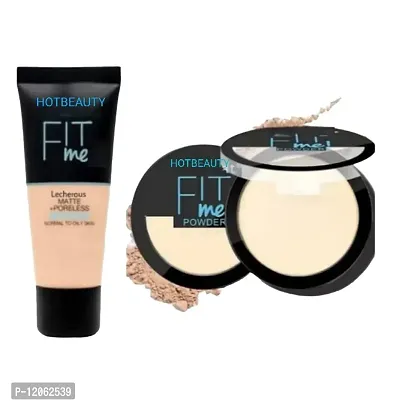 HOTBEAUTY BEST COMBO FACE COMPACT, FACE PRIMER AND Matte+Poreless Liquid Tube Foundation-thumb2
