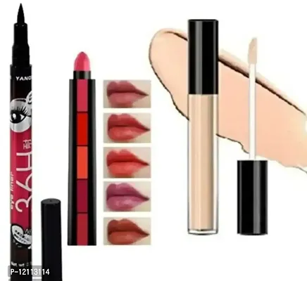 HOT BEAUTY COMBO OF 1PIECE 36H SKETCH EYELINER 5IN1 LIPSTICK LIQUID CONCEALER-thumb0