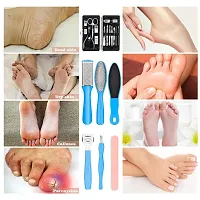 Pedicure Kits - Callus Remover for Feet, 23 in 1 Professional Manicure Set Pedicure Tools Stainless Steel Foot Care, Foot File Foot Rasp Dead Skin for Women Men Home Foot Spa Kit, Blue-thumb2