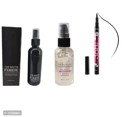 hot beauty combo of fixer   bottle primer and 36h sketch eyeliner