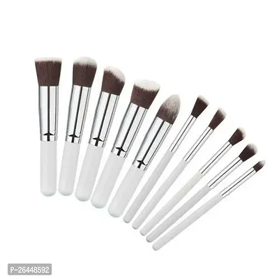 Professional White Makeup Brush Set of 10 pcs-thumb0