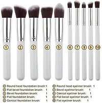 Professional White Makeup Brush Set of 10 pcs-thumb3