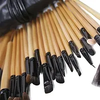 HOT BEAUTY  BEAUTY PROFESSIONAL 24 Pcs Makeup Brush Set for Foundation, Face Powder, Blush Blending Brushes, Cruelty-Free Synthetic Fiber Bristles with Leather Case (Handle May Vary)-thumb2