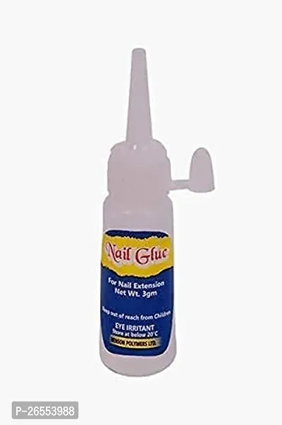 HOT BEAUTY Artificial Nails Set With Glue #gm, Acrylic fake/False Nails Set Of 100 Pcs, Reusable-thumb3