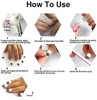 HOT BEAUTY Artificial Nails Set With Glue #gm, Acrylic fake/False Nails Set Of 100 Pcs, Reusable-thumb3