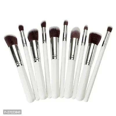 hot beauty Professional White Makeup Brush Set of 10 pcs