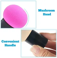 hot beauty Mushroom Powder Puff Blender Sponge for Foundation and Oval Foundation Brush, MAKEUP TOOL - PACK OF 2, multicolor-thumb2