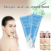 hot beauty 24 Hours Organic Natural Salicylic Acid Ice Cream Mask Tube for Face Gel Hydrating Moisturizer Cleanser for Dry/Sensitve Skin, Blackheads Remover, Nourish Men Women (Pack of 2)240ml-thumb1