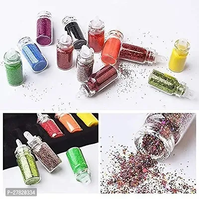 hot beauty  20 Bottles Colorful Nail Tips Glitter Manicure 3D Nail Art Decorations-thumb2