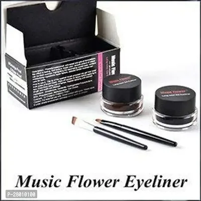 hot beauty   100 ARTIFICIAL NAILS + 3 NAILS GLUE + MUSIC FLOWER BLACK  BROWN GEL EYELINER 6G-thumb3