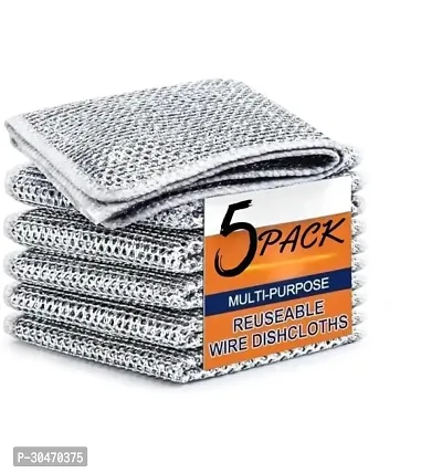 Multipurpose Dishwashing Rags for Wet and Dry Cleaning for Kitchen-Pack of 5