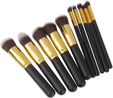 BB CC Foundation Cream With Cushion Puff and 10pcs Black Makeup Brushes Set-thumb2