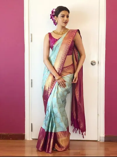 Fancy Soft Silk Saree With Blouse Piece For Women