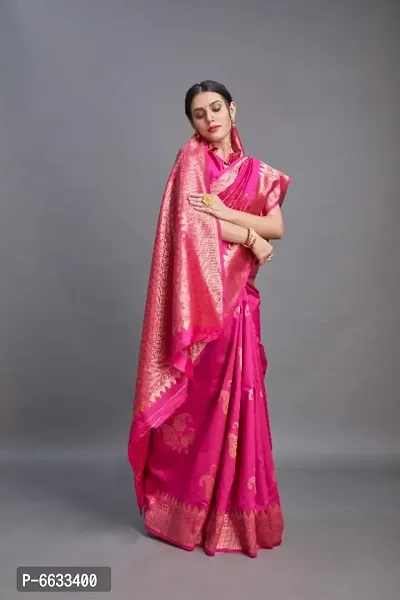 Fancy Lichi Silk Jacquard Work Saree for Women-thumb3