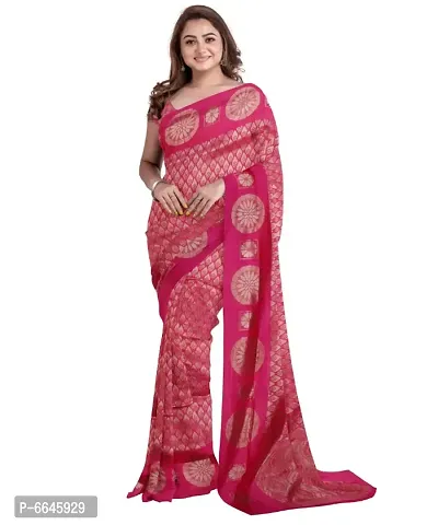 Pink Art Silk Jacquard Sarees For Women-thumb2