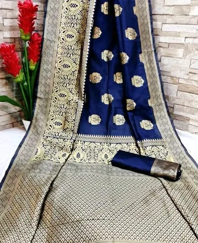 Beautiful Art Silk Saree With Blouse Piece