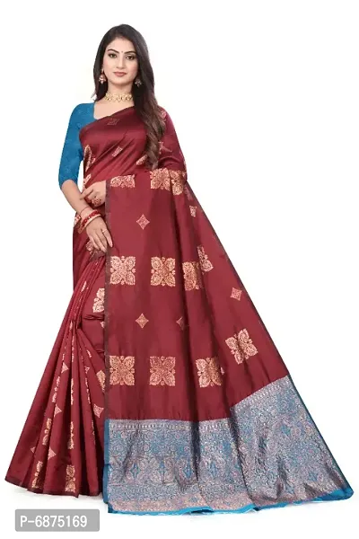 Beautiful Lichi Silk Jacquard Work Saree for Women-thumb0