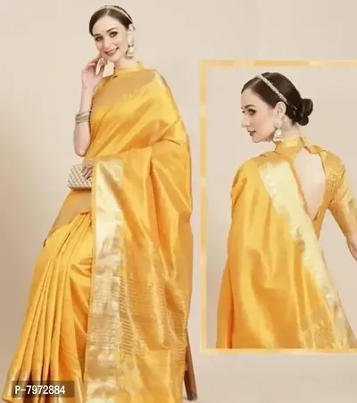 Fancy Art Silk Jacquard Work Saree for Women-thumb0