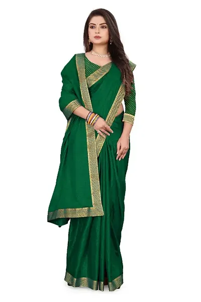 Kumari Georgette Jacquard Lace Border Sarees with Blouse Piece