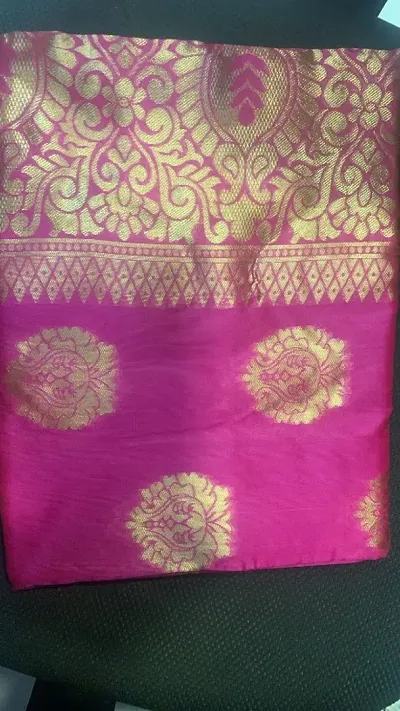 Must Have Art Silk Saree with Blouse piece 