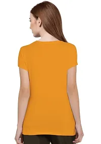 Stylimo Women's Slim Fit Mustard Horsh Girl T-Shirt_XL-thumb3