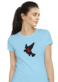 Stylimo Women's Slim Fit Sky Blue Flying Girl T-Shirt_XL-thumb4