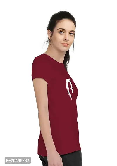 Stylimo Women's Slim Fit Red Horsh Girl T-Shirt_XL-thumb3