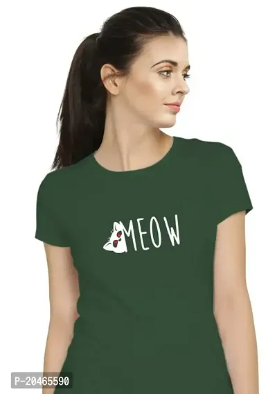 Stylimo Women's Slim Fit Green T-Shirt_M