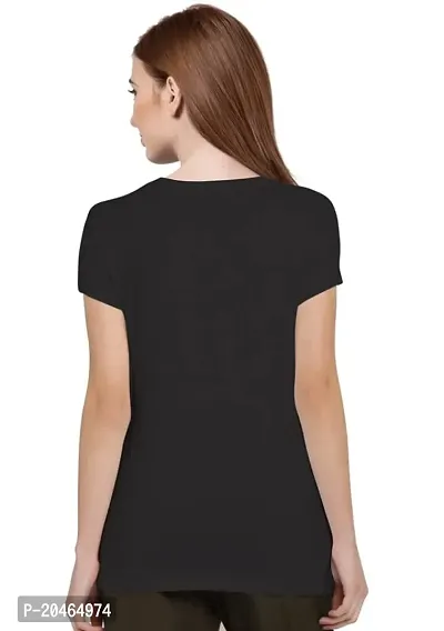 Stylimo Women's Slim Fit Black Active T-Shirt_S-thumb4