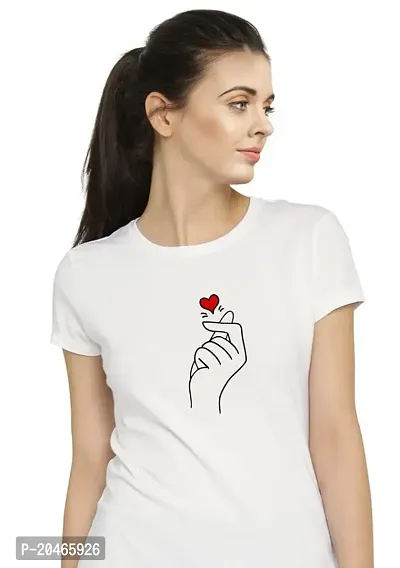 Stylimo Women's Slim Fit White Chutki T-Shirt_S-thumb4