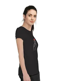 Stylimo Women's Slim Fit Black Chutki T-Shirt-thumb2