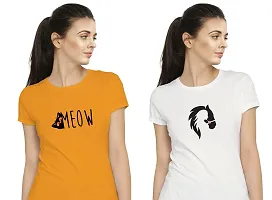 Stylimo Women's Slim Fit 22_Meow, Hoesh 2nd Combo T-Shirt_XL-thumb3