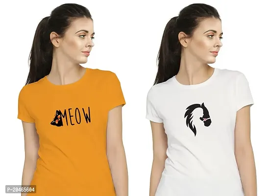 Stylimo Women's Slim Fit 22_Meow, Hoesh 2nd Combo T-Shirt_XL-thumb4