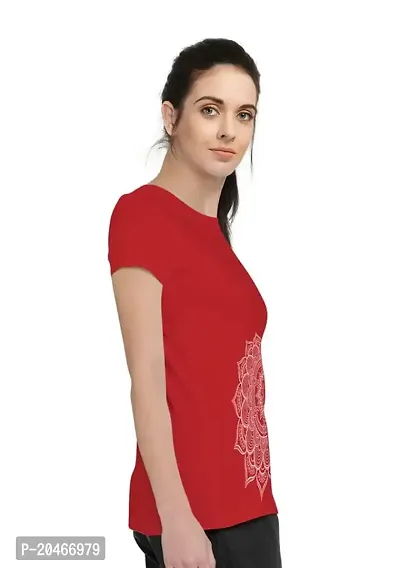 Stylimo Women's Slim Fit Red T-Shirt_M-thumb2